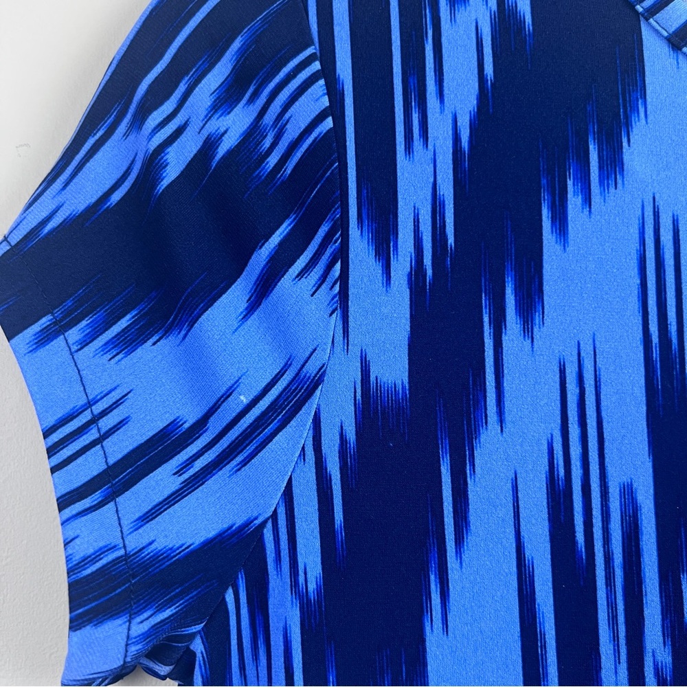 Michael Kors NWT Blue Black Patterned pleated Dress women’s small - Picture 4 of 8